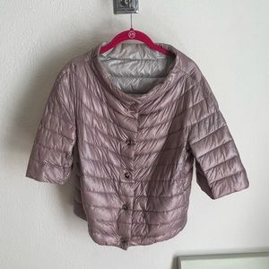 Herno reversible short sleeve dawn puffy jacket size M